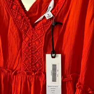 BB Dakota Tier Me Out red Dress crochet New with Tags